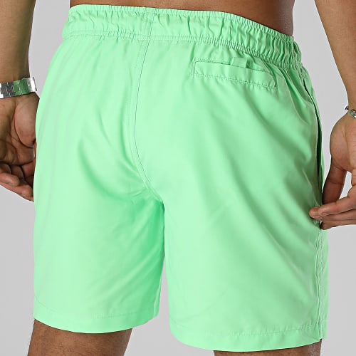 Short De Bain Logo 2 Vert Fluo Noir
