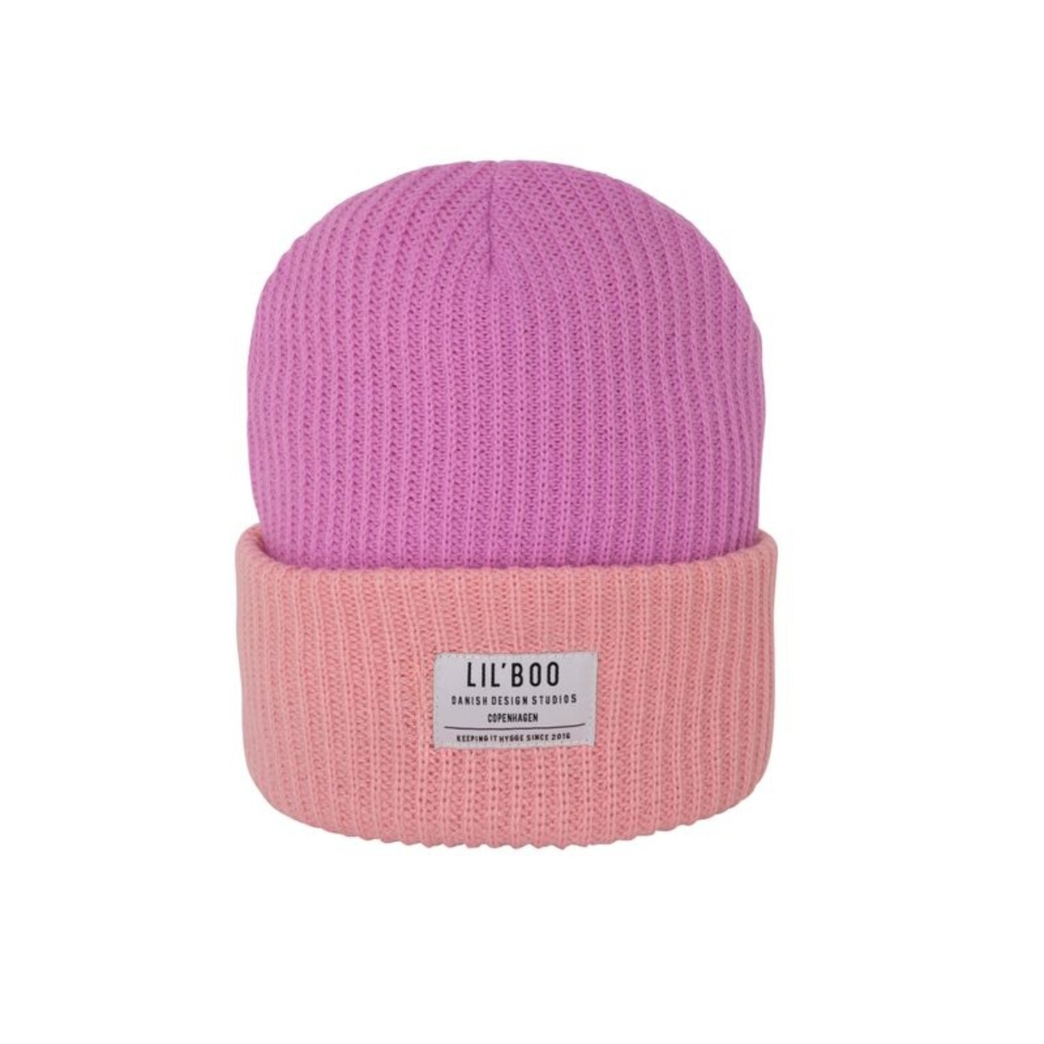 Lil ' Boo | Lil’ Boo Block Hygge Beanie | Pink/Purple