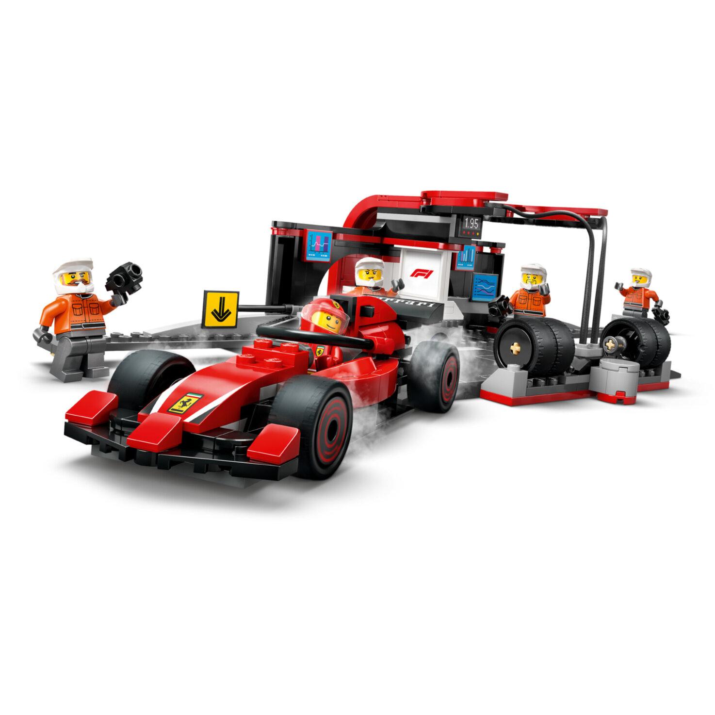 LEGO® City 60443 F1 Boxenstopp mit Boxencrew und Ferrari Flitzer ab 6 Jahren