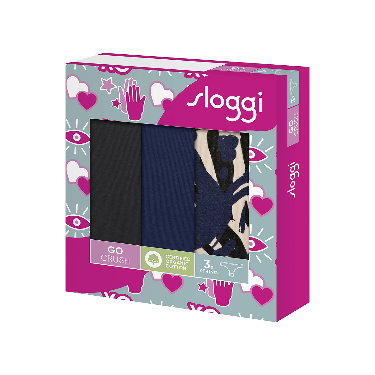 SLOGGI<br>Conjunto de 3 cordas em katoen Go Crush