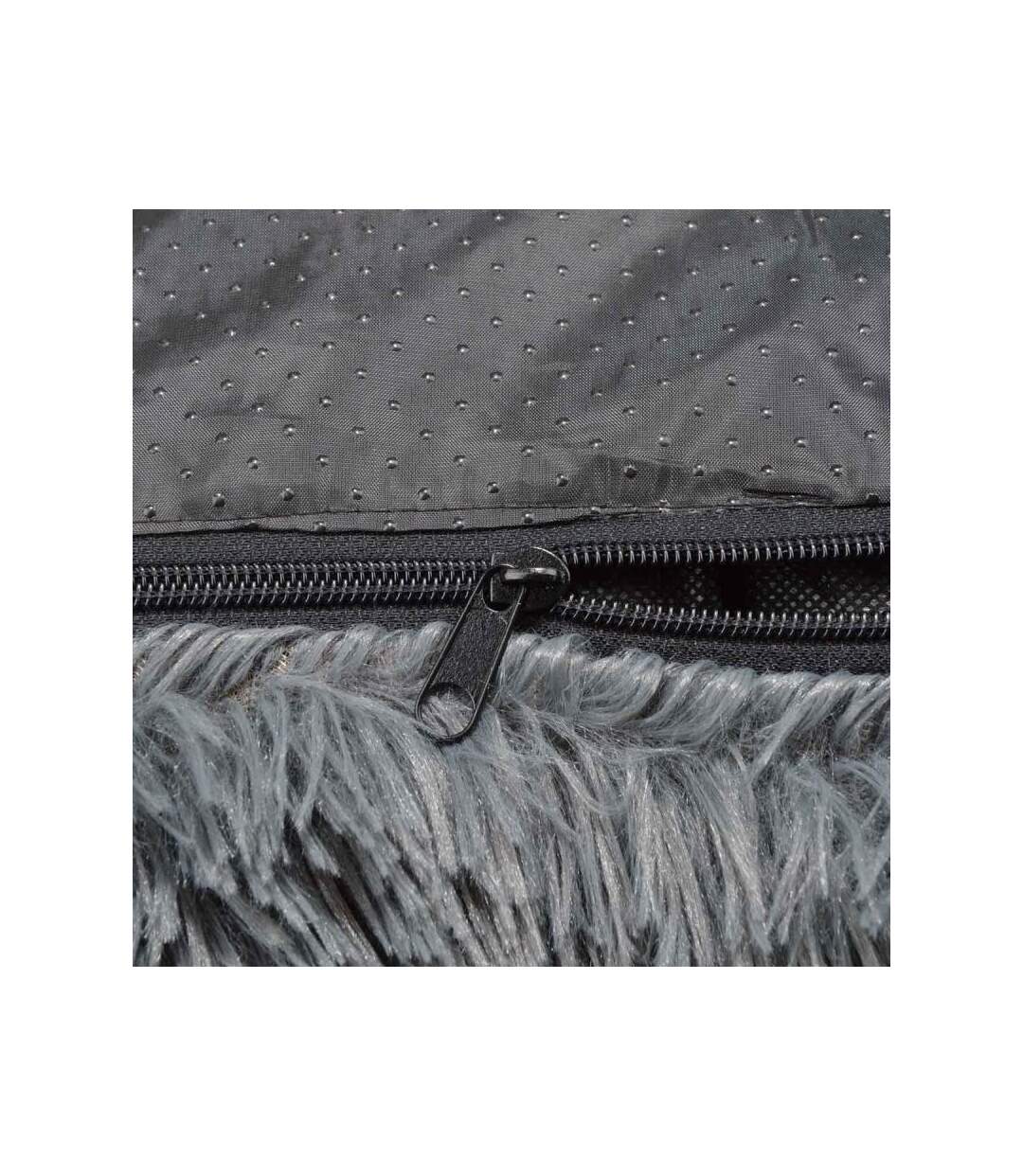 Paris Prix - Protège Canapé & Traversin fluffy 100cm Anthracite