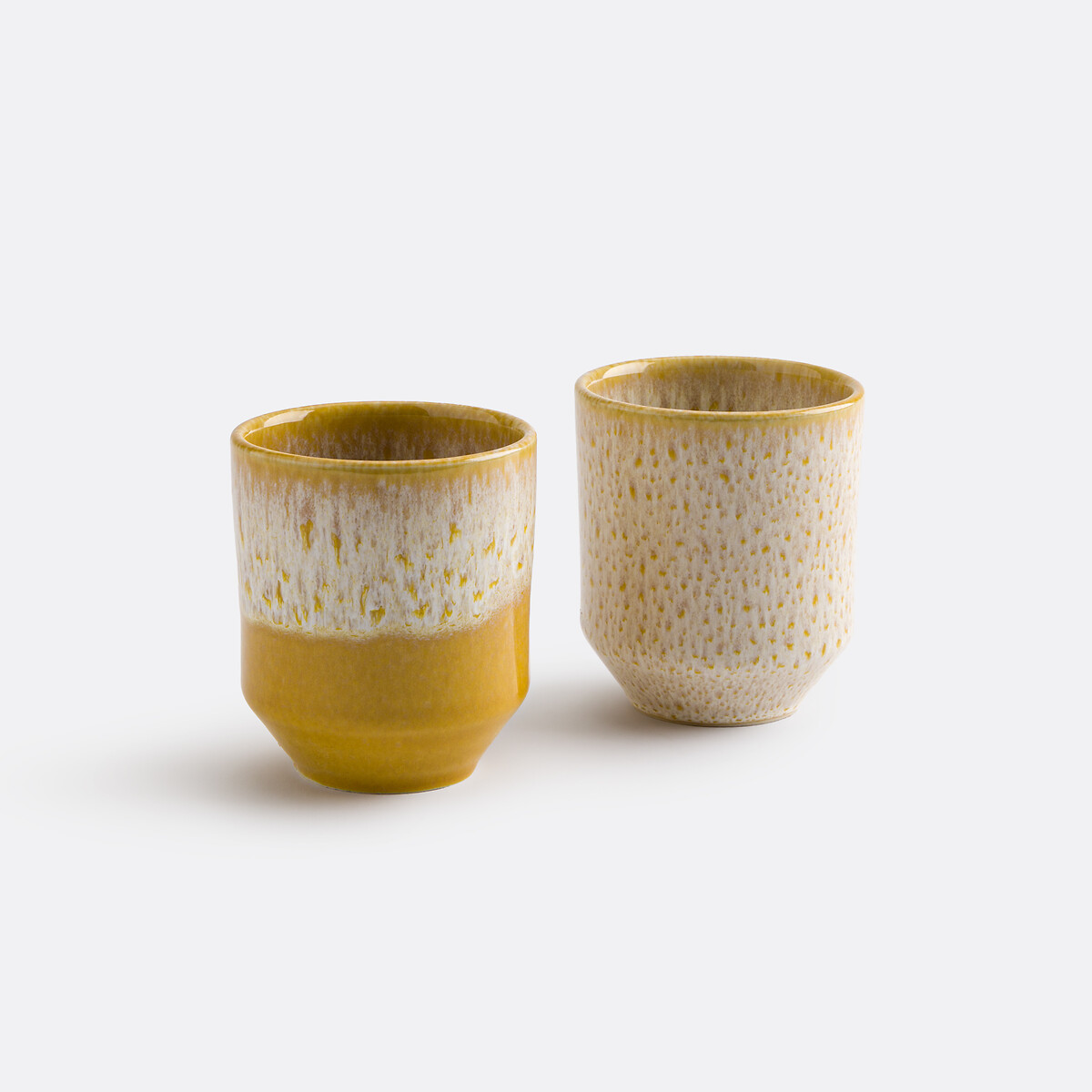 LA REDOUTE INTERIEURS<br>Conjunto de 2 xícaras de faiança com esmalte reativo Elaina