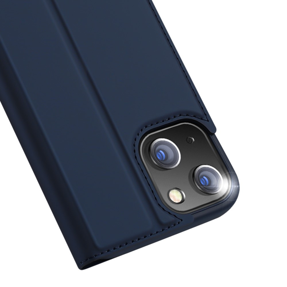iPhone 13 Flip Wallet Cover Leder Tasche - Dunkelblau