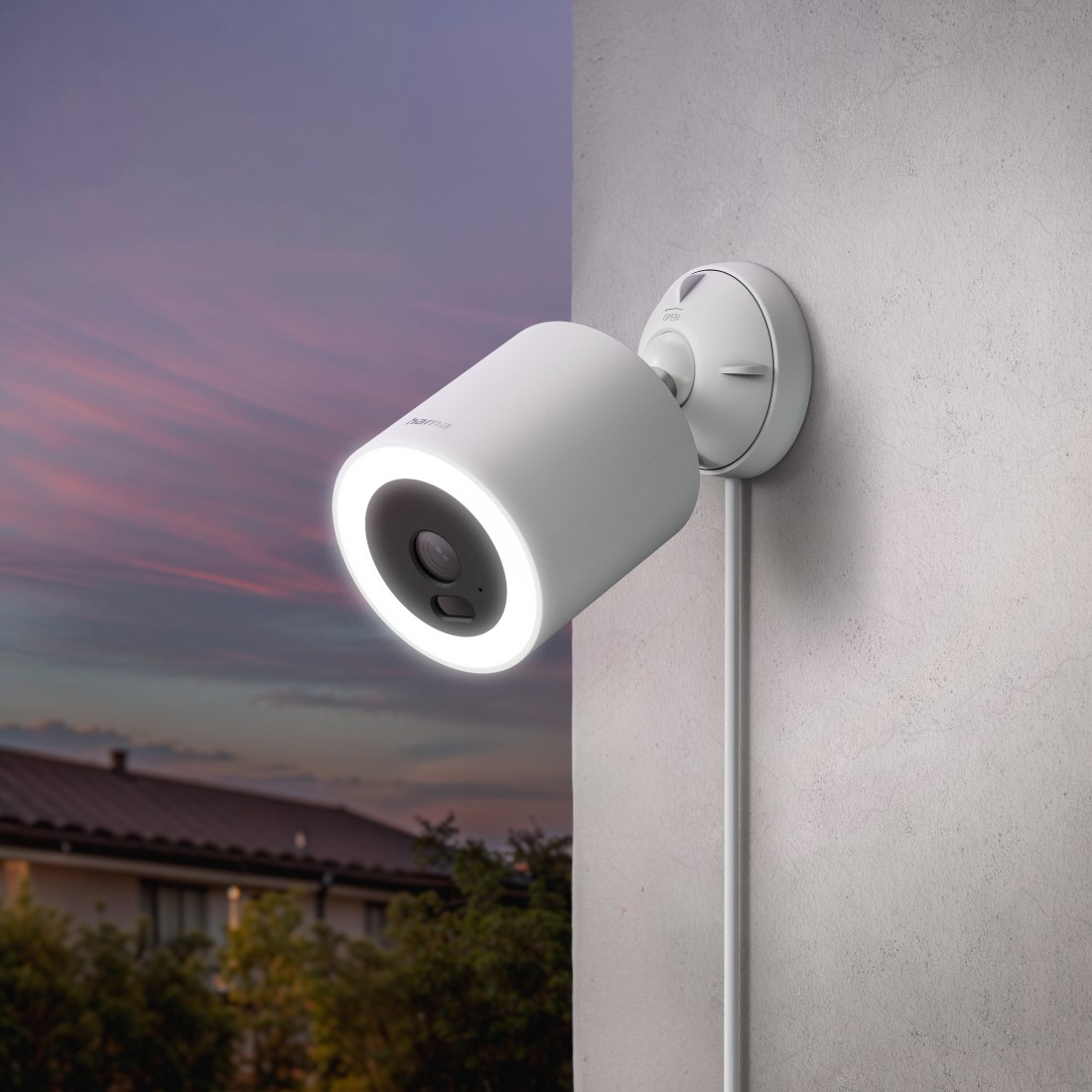 Smarte Überwachungskamera 2.5K mit Licht / Bewegungsmelder und WLAN (iOS/Android) (00176670) - Weiss