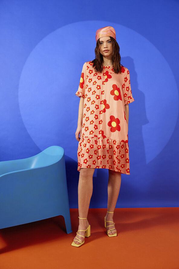 HUNKØN Dawn dress Red daisy