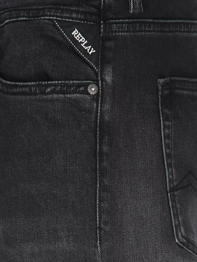 REPLAY Jeans Straight Fit schwarz