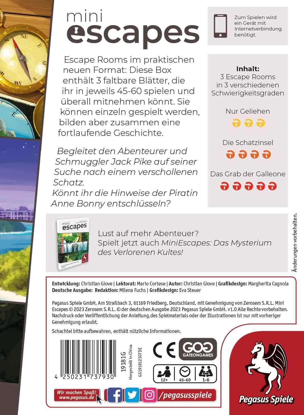 MiniEscapes  Auf den Spuren des Schatzes von Anne Bonny