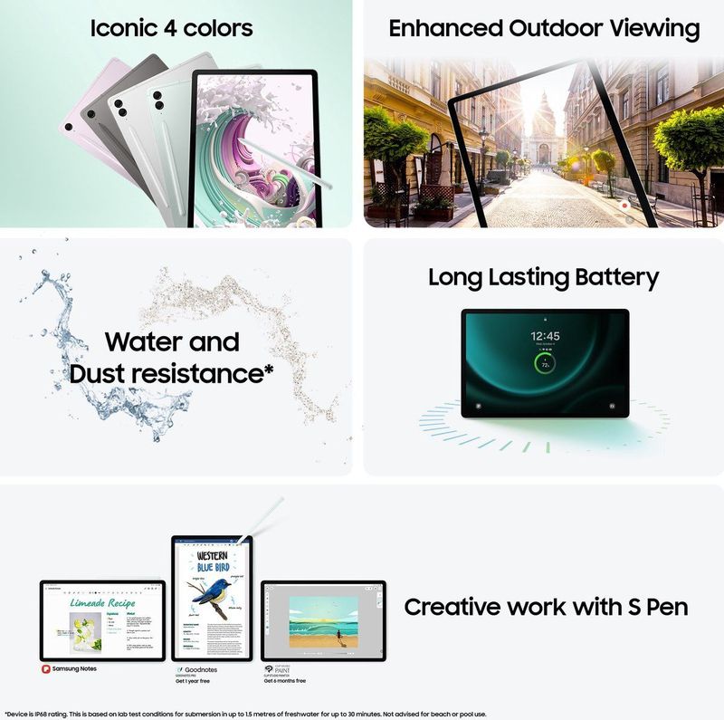 Samsung Galaxy Tab S9 FE - WiFi - 128GB - Silver