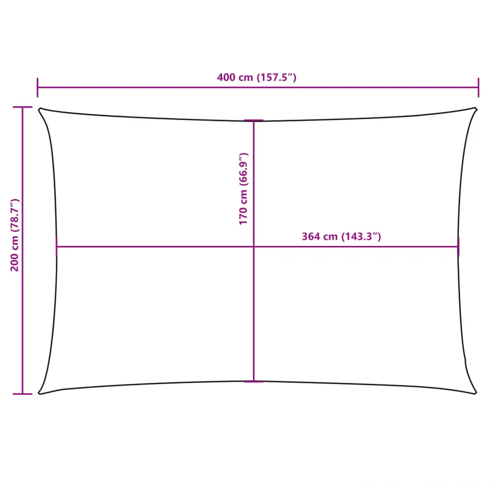 vidaXL - Zonnezeil - Beige - 2 x 4 m