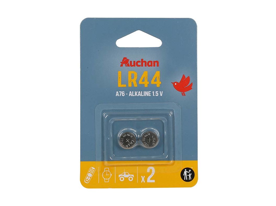 PACK 2 PILHAS ALCALINA AUCHAN STANDARD LR44