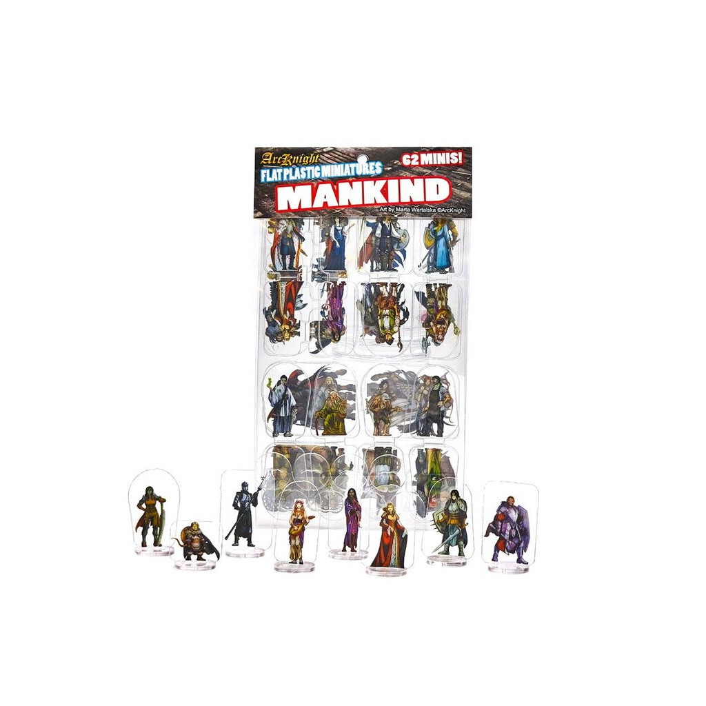 Flat Plastic Miniatures - Mankind - 62 Pieces