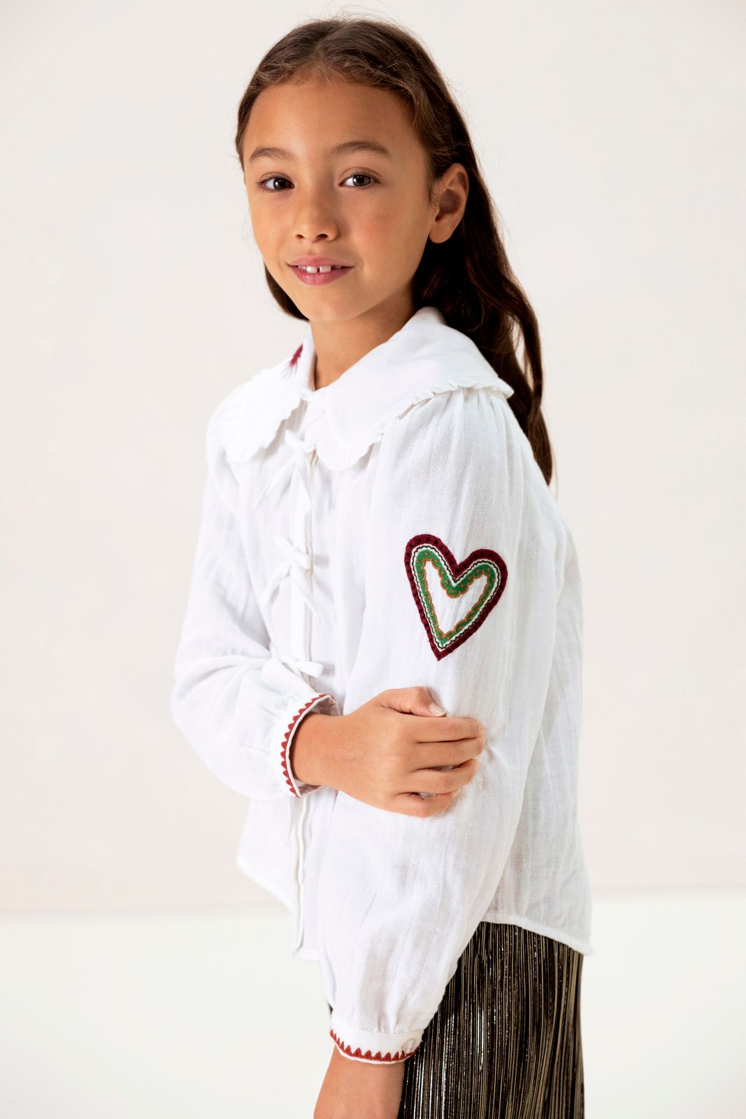 Witte blouse met embroidery
