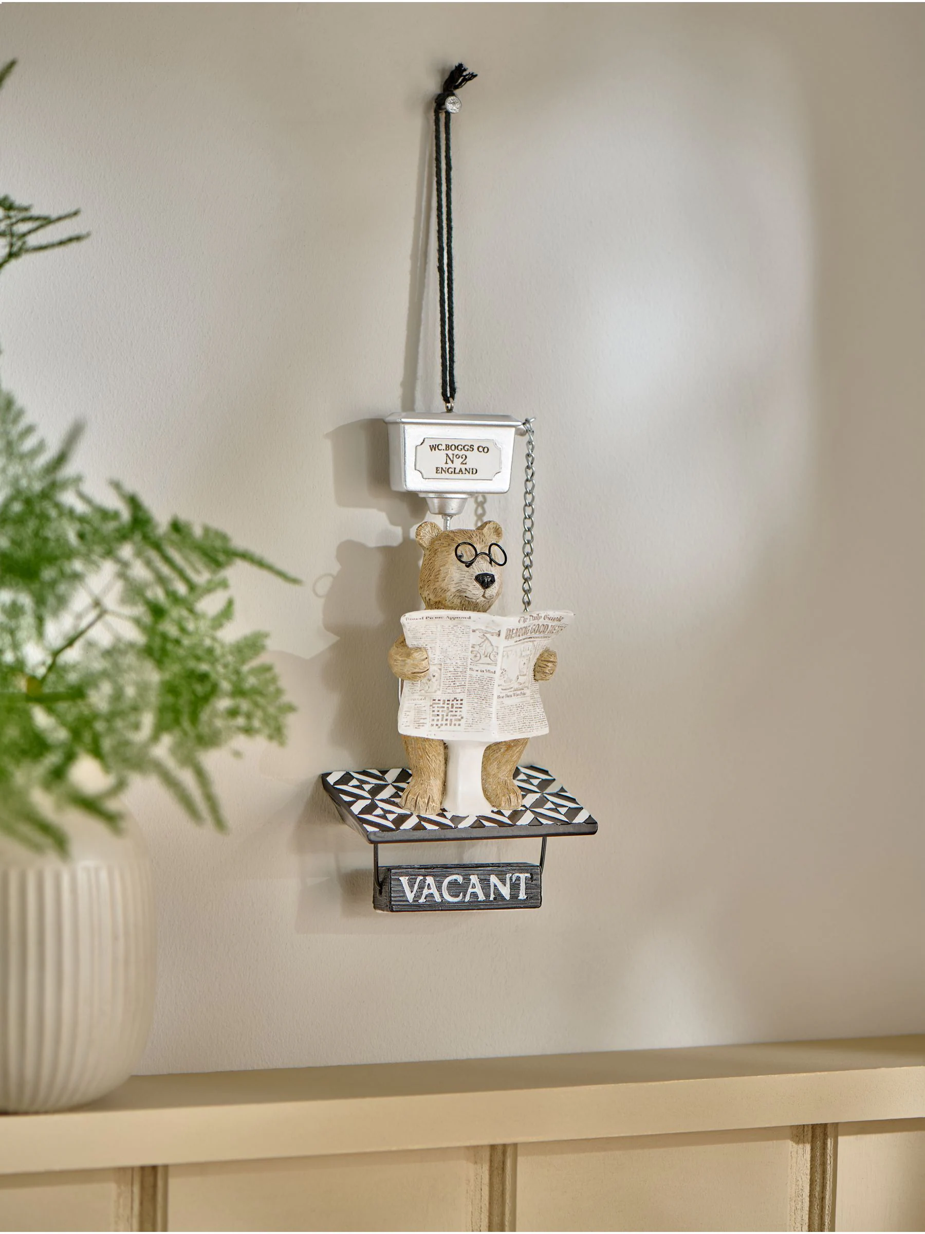 Bertie de Beer op het Toilet hangdecoratie