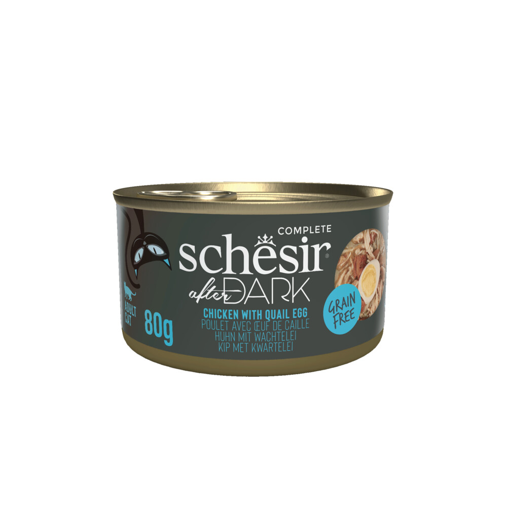 12x Schesir After Dark Bouillon Kip & Kwartelei80 gr