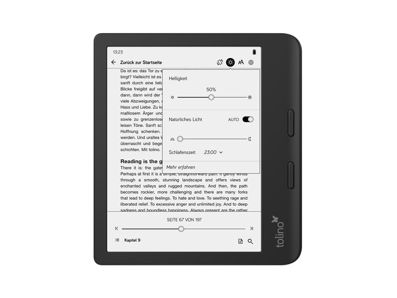 Tolino E-Book Reader Tolino vision color 7-Zoll-E-Book-Reader mit integrierter Beleuchtung mit smartLight