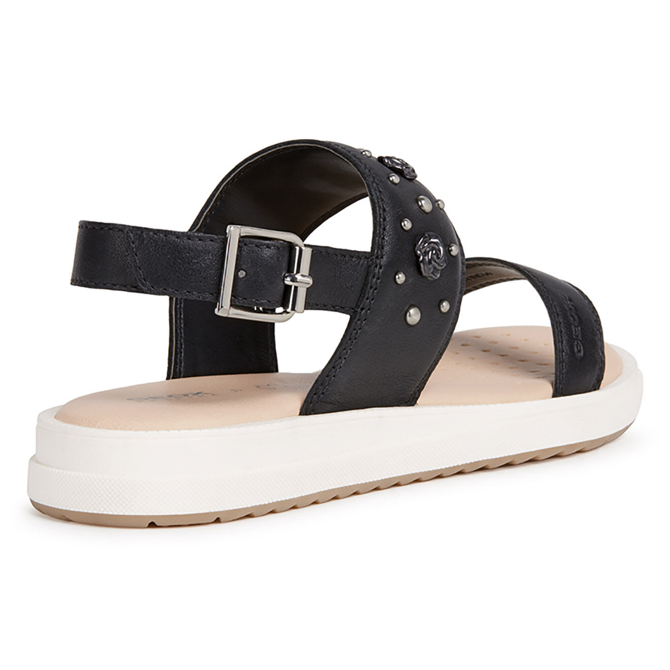 Geox Sandales en Cuir Rebecca noires