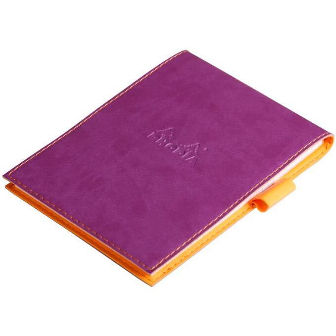 Rhodiarama porte-bloc avec porte-crayon + bloc N°13petits carreaux 5x5 - Violet
