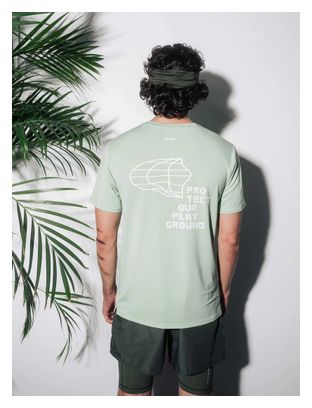 Maillot manches courtes Circle Iconic Manifesto Vert