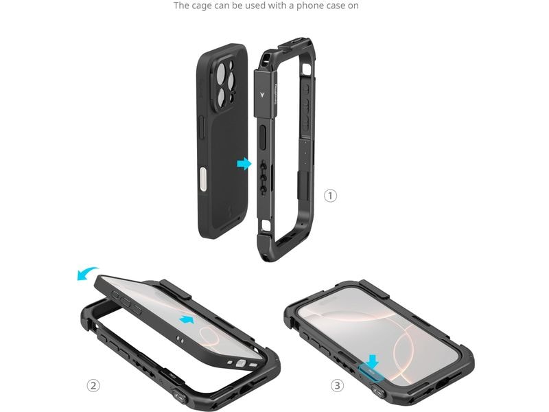 Smallrig Cage Flaggschiff-Edition für iPhone 16 Pro Telefonkäfig-Kit für das iPhone 16 Pro