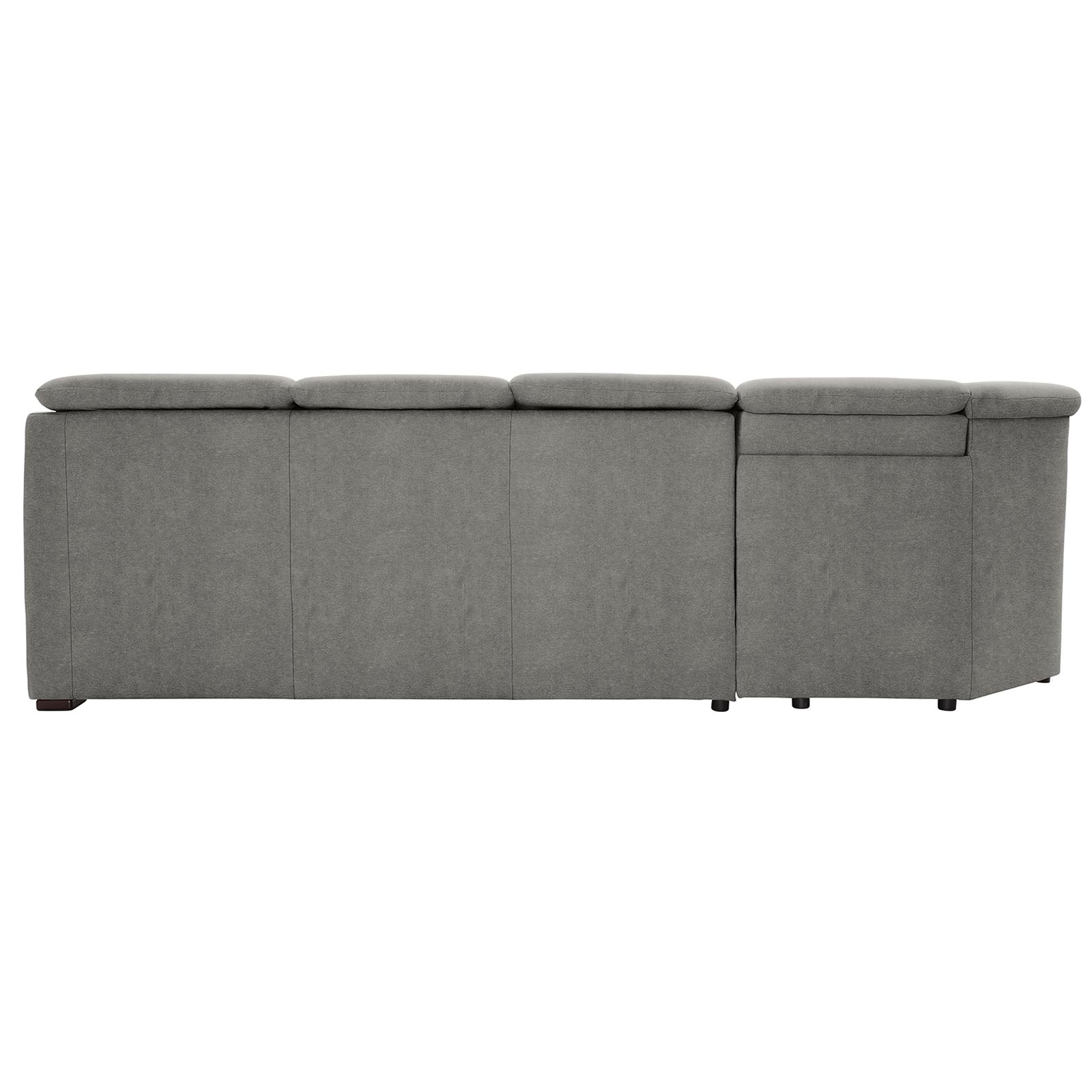 polsterpower Ecksofa - Belle silver - Basismodell - Ottomane links