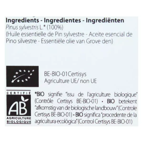 Óleo Essencial de Pinheiro Silvestre Orgânico Pranarom 10ml