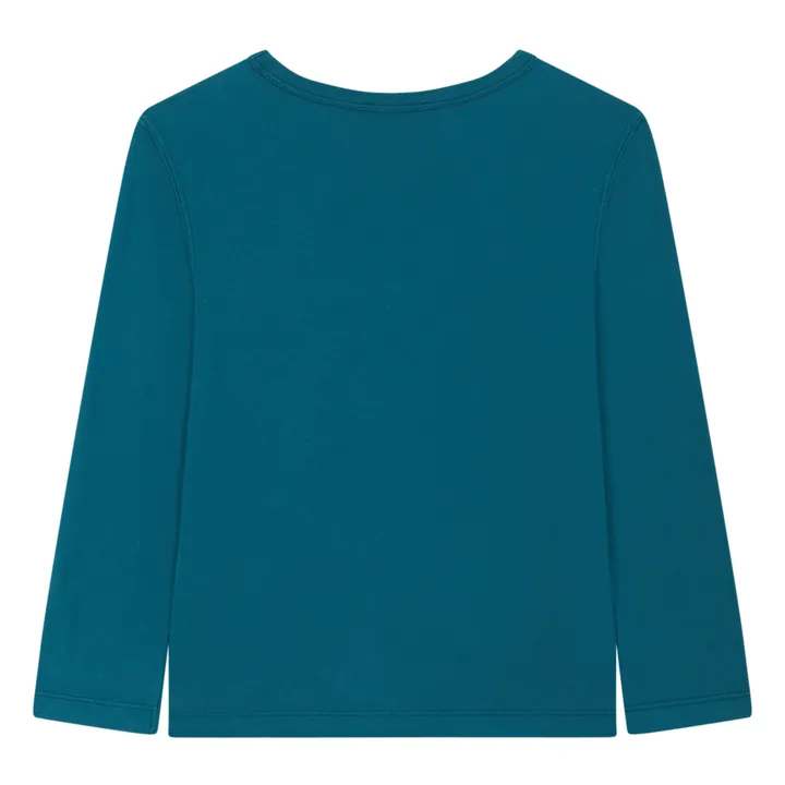 SMALLABLE BASICS T-Shirt Garçon Manches Longues Coton Bio | Vert canard