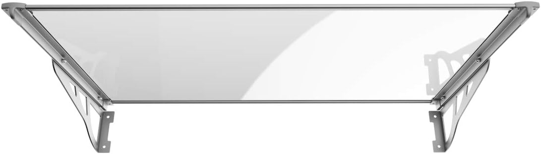 SCHARTEC Aluminium-Vordach als Haustürvordach in 100, 120 oder 150 cm | schützt auch bei extremen Wetterlagen Vordach für Haustür Überdachung | Aluminium Polycarbonat | Größe wählen