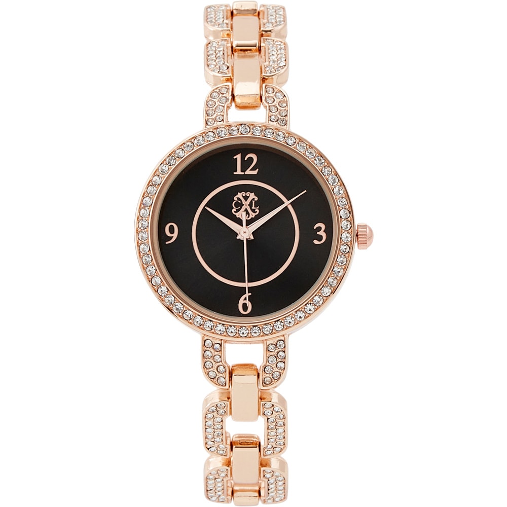 Montre à quartz - Acier - Doré rose & noir