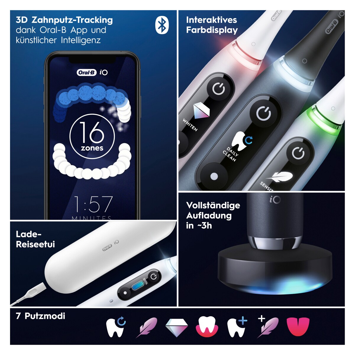 Oral-B iO Series 9 Duo Black Onyx/Rose Quartz Elektrische Zahnbürste