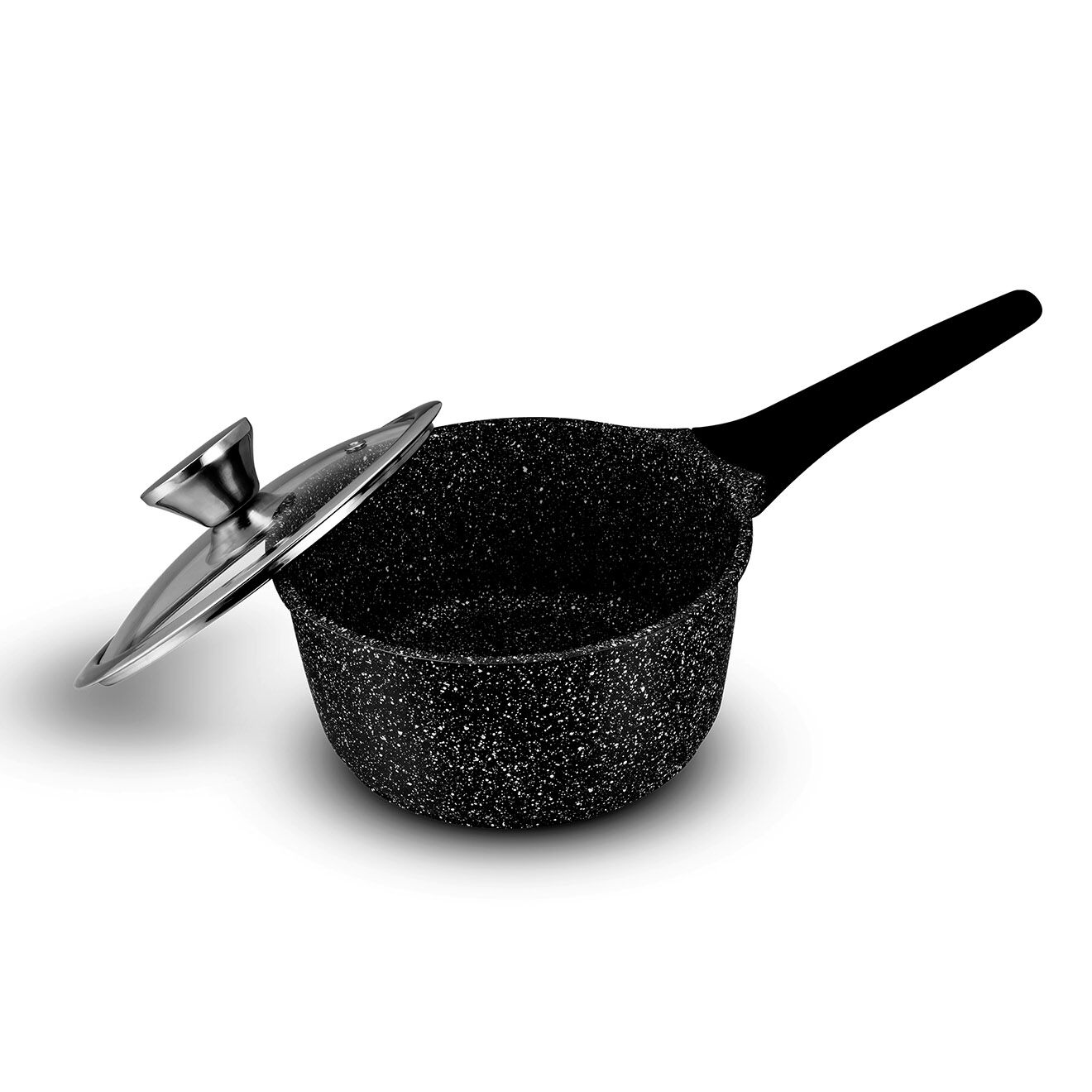 Durand Dupont Casserole fonte d'aluminium effet pierre gisors cas18tfi noire - D.18 cm
