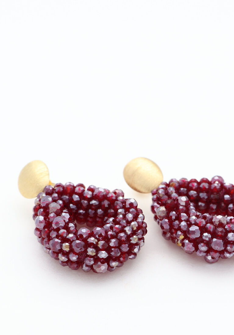 bordeaux lott. gioielli oorbellen ce gb drop s irregular stones