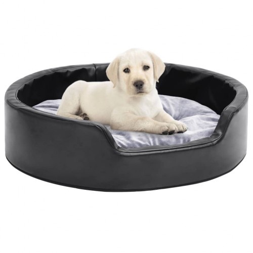 Cama preta e cinza vidaXL com almofada para cães e gatos