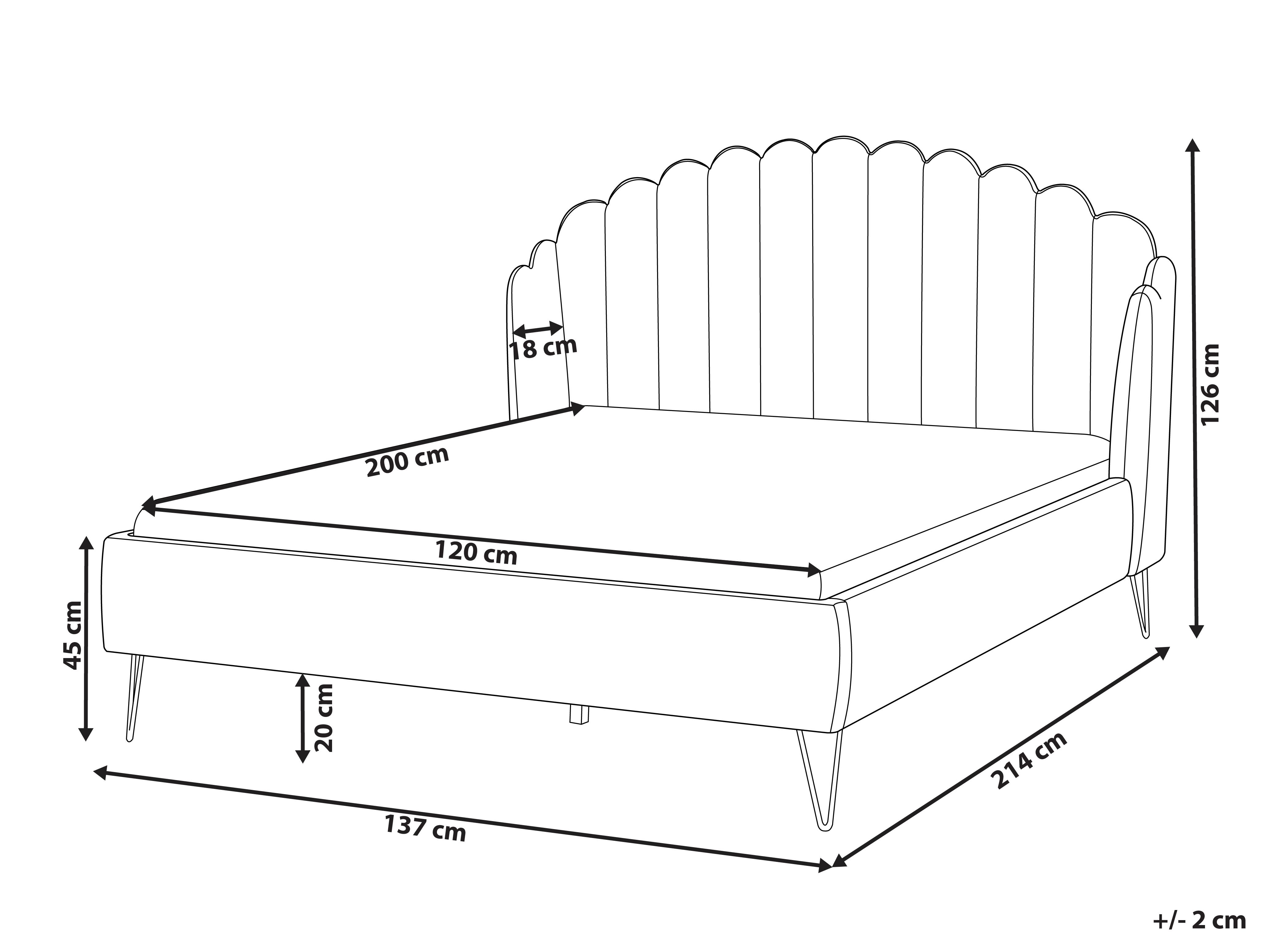 Bed Fluweel AMBILLOU 120 x 200 cm Roze