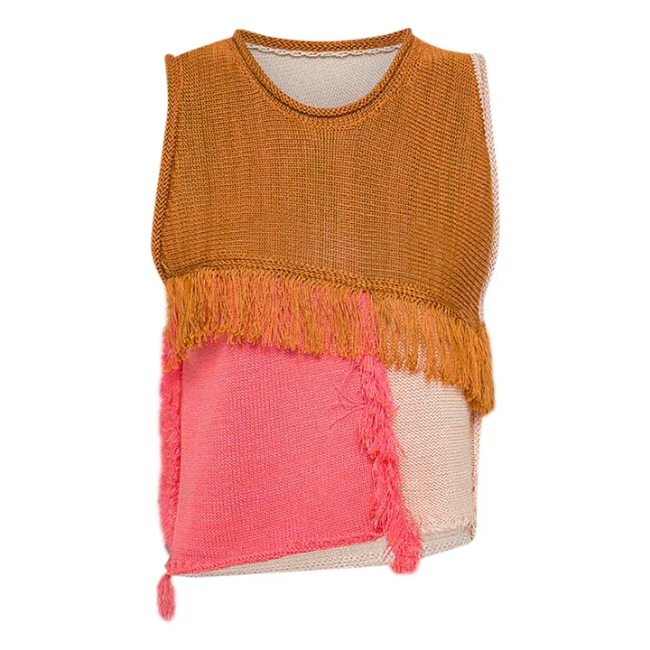 Forte Forte Pull Sans Manches Patchwork | Rose