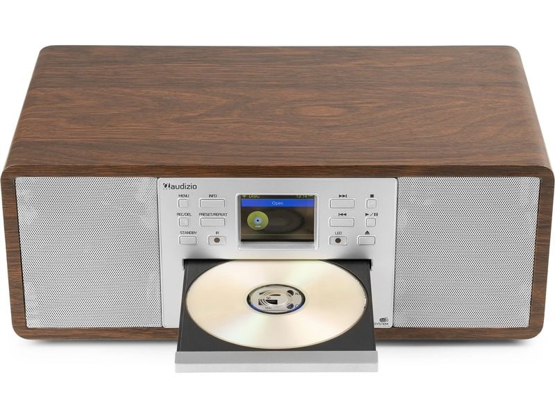 Audizio DAB  Radio Avola Silber DAB  Radio mit CD Spieler, Internet Radio und Bluetooth