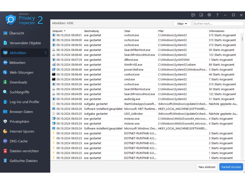 Ashampoo Privacy Inspector 2⁠ ESD, Vollversion, 1 PC Die Entdeckungsreise durch Dein Windows geht weiter