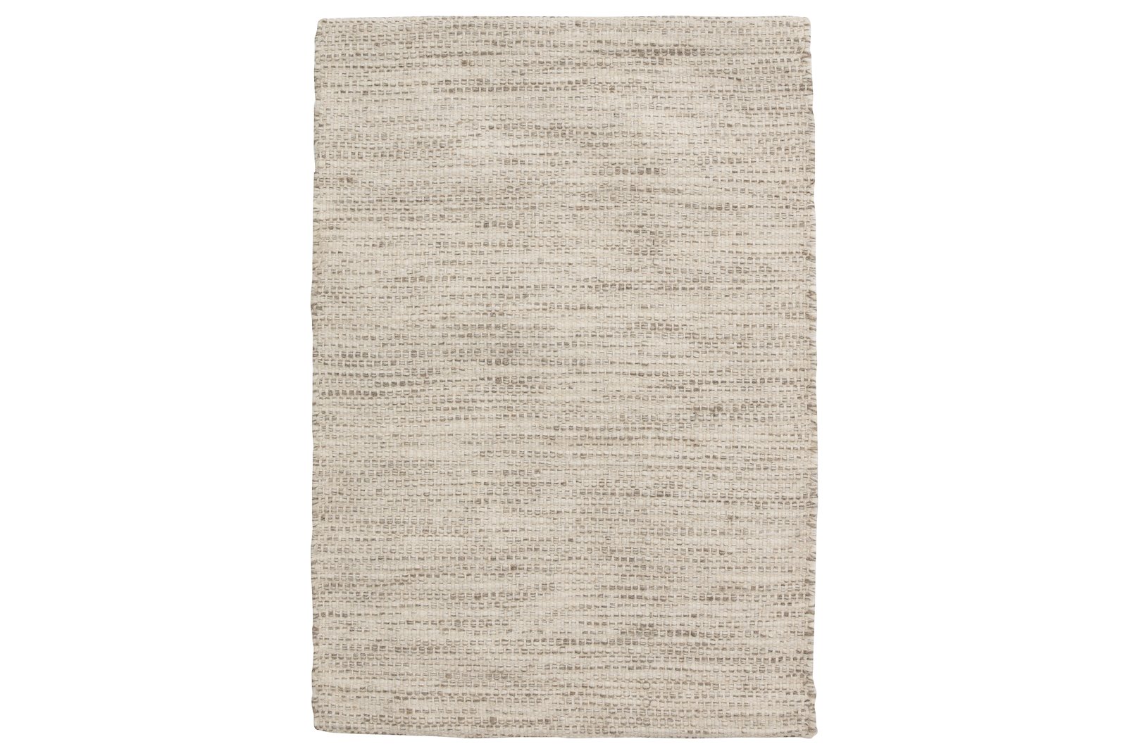 Lærdal gulvteppe 200x290 cm. Offwhite/lysgrå ull/bomull håndvevd