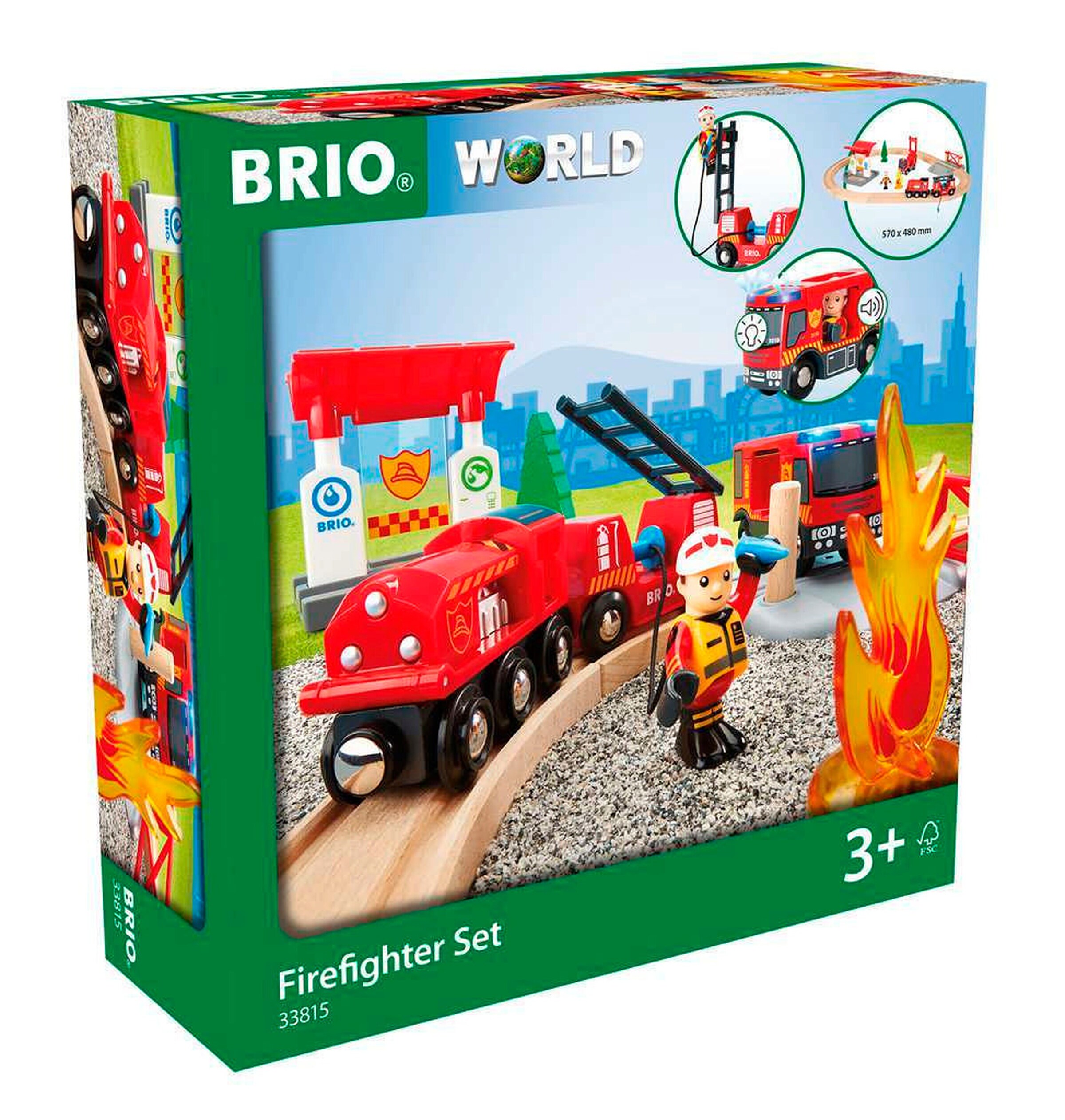BRIO Bahn Feuerwehr Set
