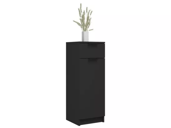 Armoire de salle de bain Noir 32x34x90 cm Bois d'ingénierie