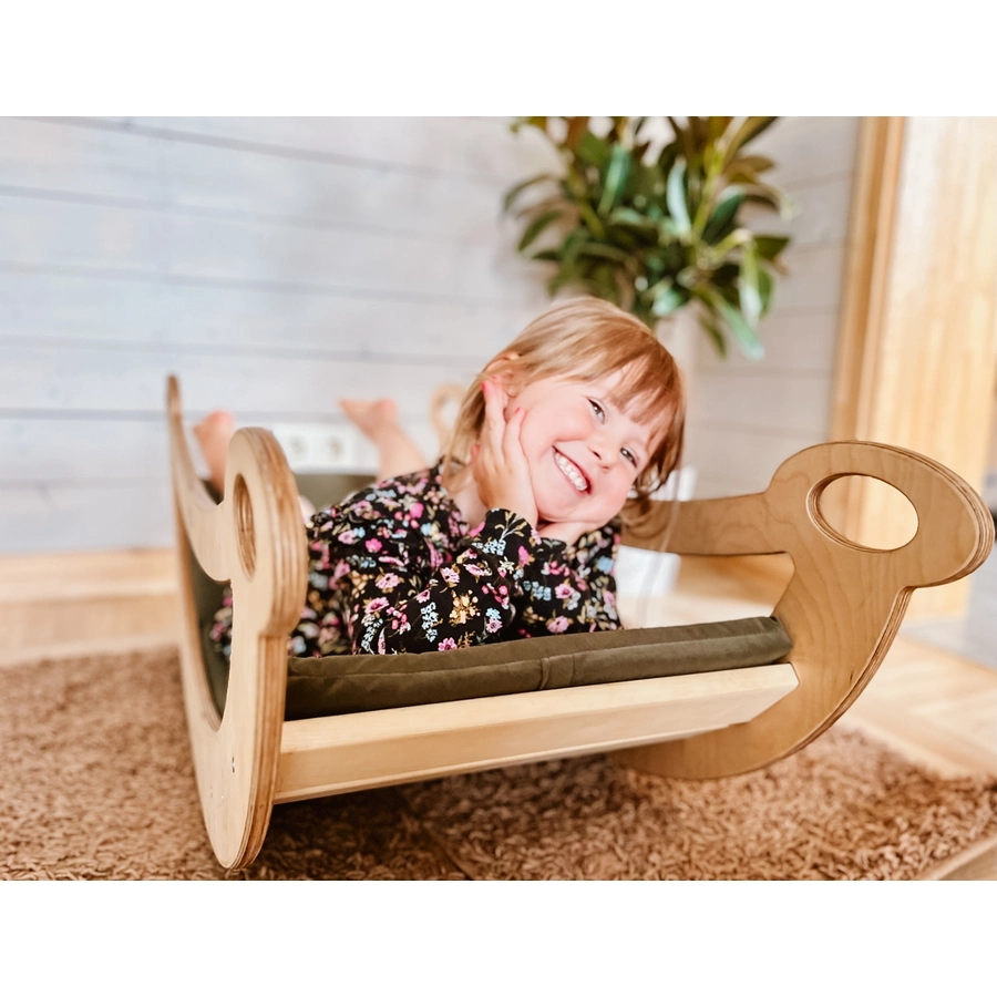 babyGO Bogenwippe mit Polster, beige