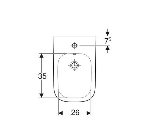 GEBERIT wandbidet Smyle Square wit 500209011
