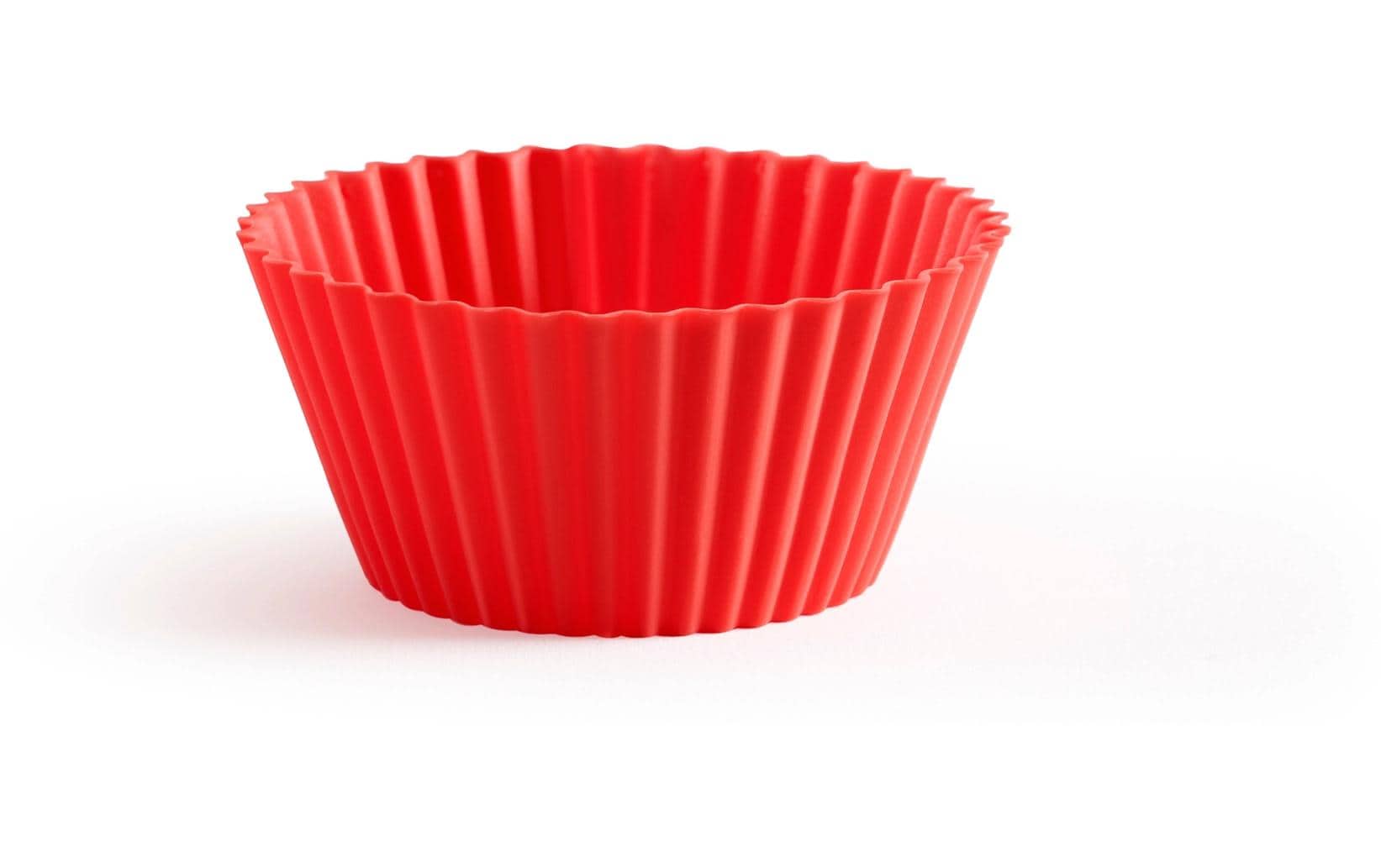 Muffin Backform Silikon, Rot, 12er SetMuffinförmchen