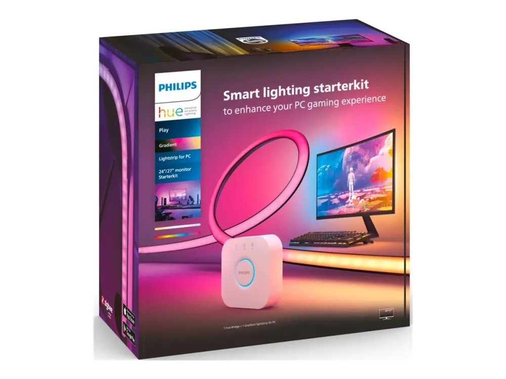 Philips Hue Play Gradient - Lysrem - LED - 15 W - flerfarvet/hvidt lys - 90.5 cm - sort