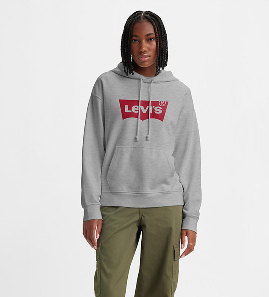 Moletom Levi's Standard Cinza com Estampa