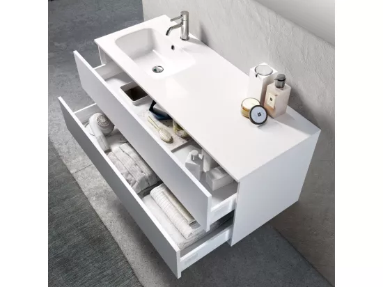 Ensemble de salle de bain vasque SX 4 pièces IGEA chêne cendré