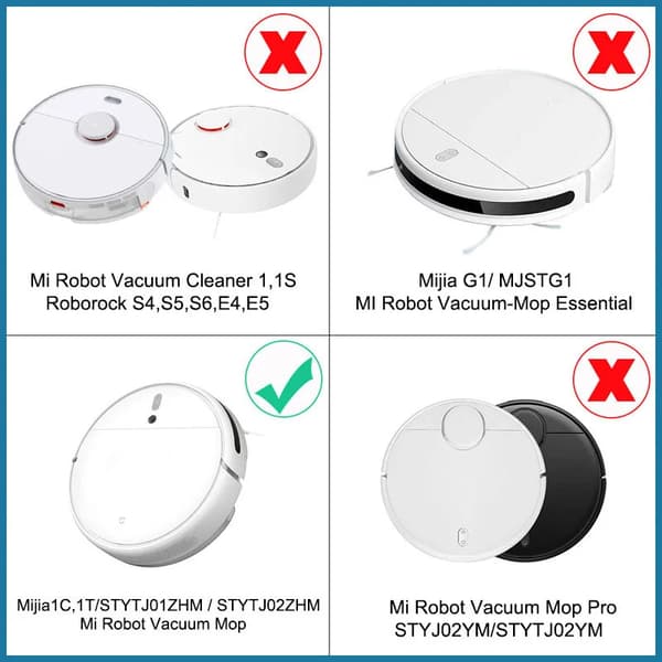 INF Tilbehør til Xiaomi Mi Robot Vacuum Mop 2 STYTJ03ZHM 12 deler
