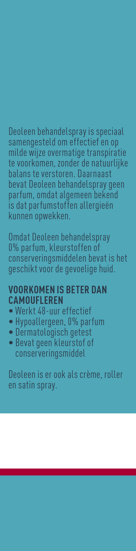 Deoleen Anti-transpirant behandelspray (25 ml)