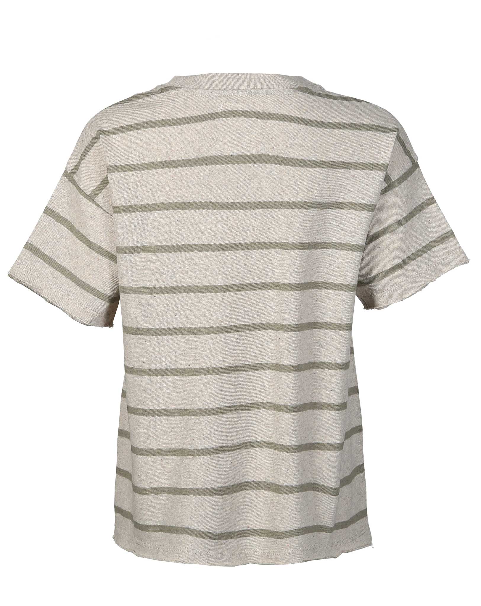 T-Shirt OLAF gestreift in creme/grün