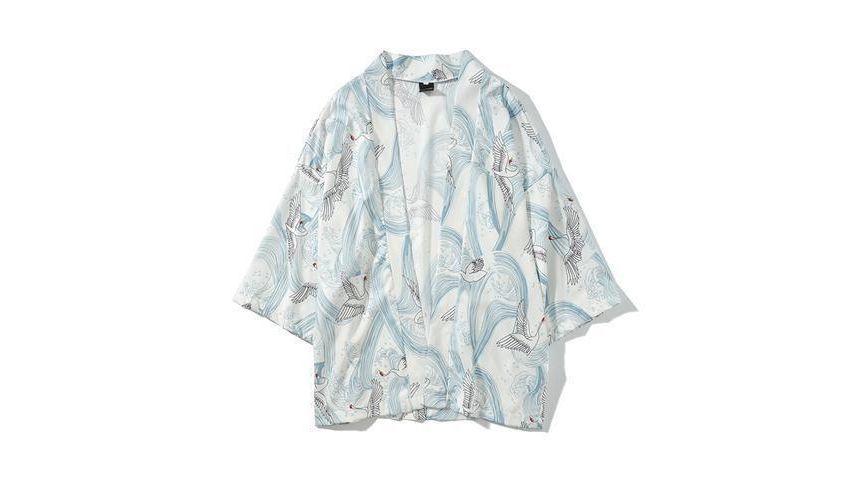 Blueforce - Kimonojas met patroon en elleboogmouwen