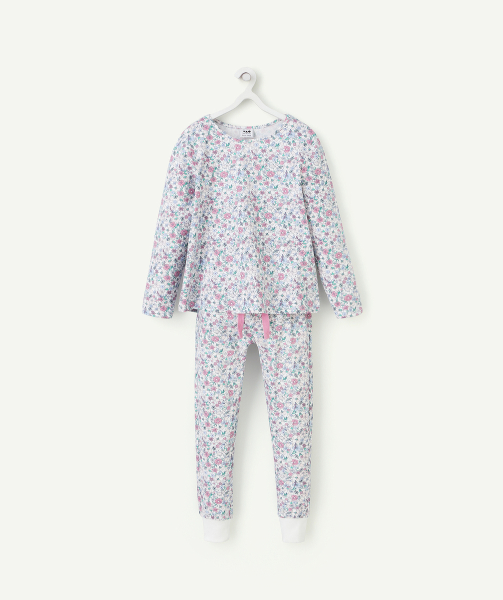 PYJAMA FILLE EN COTON BIO IMPRIMÉ FLEURI